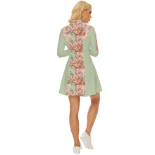 Load image into Gallery viewer, Ava Long Sleeve Velour Longline Dress