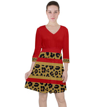 Load image into Gallery viewer, Jessica Quarter Sleeve Ruffle Waist Dress