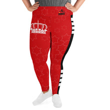 Load image into Gallery viewer, JESUS IS KING Plus Size Red Leggings
