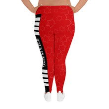 Load image into Gallery viewer, JESUS IS KING Plus Size Red Leggings