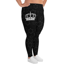 Load image into Gallery viewer, JESUS IS KING Black Plus Size Leggings