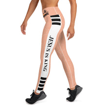 Load image into Gallery viewer, JESUS IS KINGS Coral Leggings