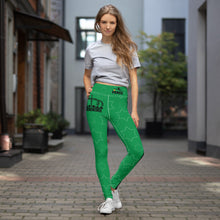 Load image into Gallery viewer, JESUS IS KING Green Leggings