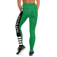 Load image into Gallery viewer, JESUS IS KING Green Leggings