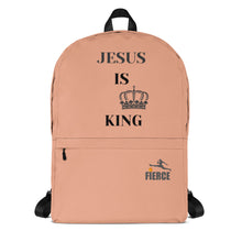 Load image into Gallery viewer, JESUS IS KING Pink Backpack