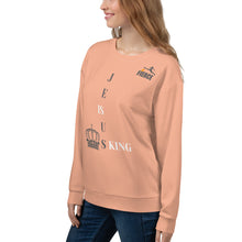 Load image into Gallery viewer, JESUS IS KING Pink Sweatshirt