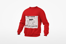 Load image into Gallery viewer, Jer 29:11 Unisex Sweatshirt
