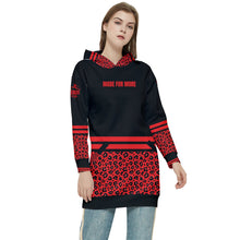 Load image into Gallery viewer, Hoodie Dress Red and Black
