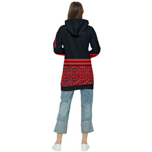 Load image into Gallery viewer, Hoodie Dress Red and Black
