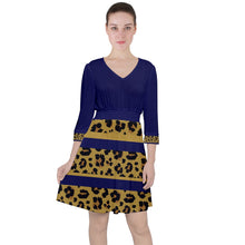 Load image into Gallery viewer, Jessica Quarter Sleeve Ruffle Waist Dress
