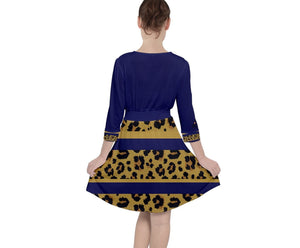Jessica Quarter Sleeve Ruffle Waist Dress