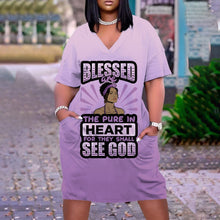 Load image into Gallery viewer, V-Neck Casual Dresses Knee-Len
