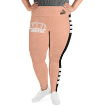 Load image into Gallery viewer, JESUS IS KING Plus Size Coral Leggings
