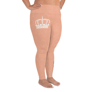 JESUS IS KING Plus Size Coral Leggings