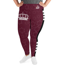 Load image into Gallery viewer, JESUS IS KING Burgundy Plus Size Leggings
