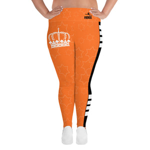 JESUS IS KING Orange Plus Size Leggings