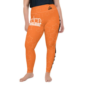 JESUS IS KING Orange Plus Size Leggings