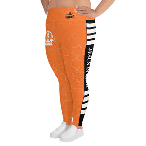 JESUS IS KING Orange Plus Size Leggings