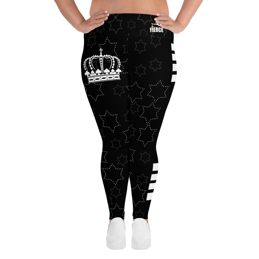 JESUS IS KING Black Plus Size Leggings