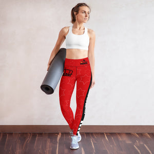 JESUS IS KING Red Leggings