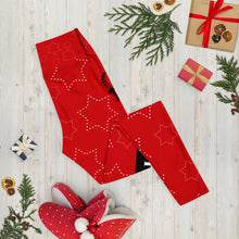 Load image into Gallery viewer, JESUS IS KING Red Leggings
