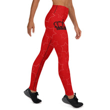 Load image into Gallery viewer, JESUS IS KING Red Leggings
