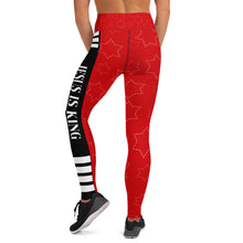 Load image into Gallery viewer, JESUS IS KING Red Leggings
