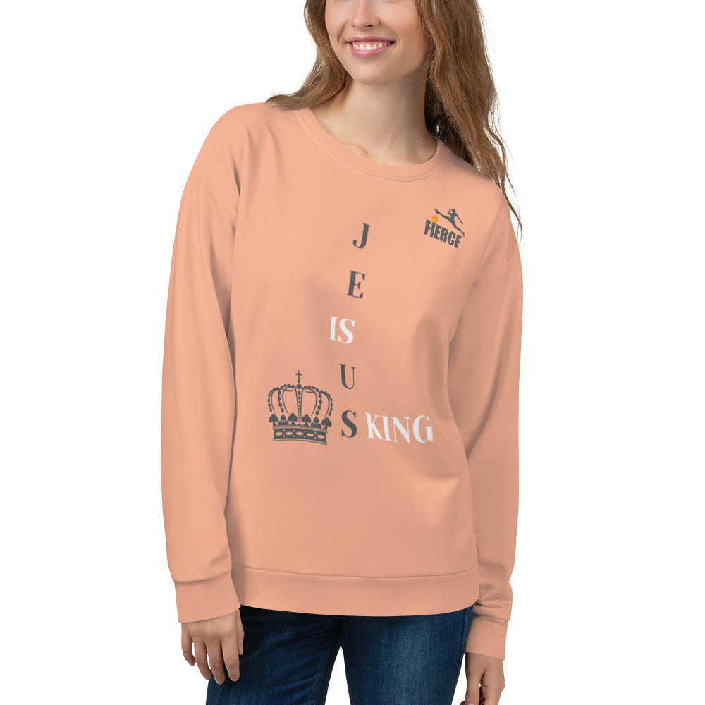 JESUS IS KING Pink Sweatshirt